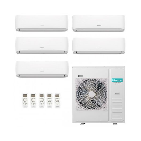 hisense penta split hi comfort 9+9+9+9+9 5amw125u4rta 5 split cf25yr04g climatizzatore wifi parete