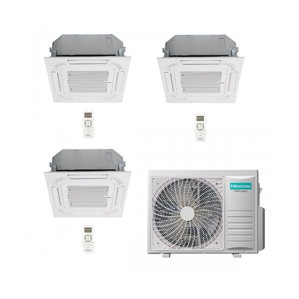 hisense climatizzatore trial split cassetta 60x60 9+12+18 btu 4amw81u4rjc act26ur4rcc8 act35ur4rcc8 act52ur4rcc8 2.5+3.5+5.0 kw