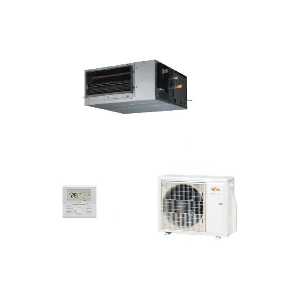 fujitsu mono split canalizzabile 15000 btu arxg14khtap aoyg14kbtb condizionatore kht media alta prevalenza r-32 monofase 220v