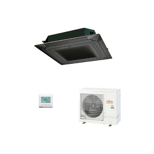 fujitsu mono split cassetta nero 36000 btu auxg36krlb aoyg36kata condizionatore serie eco kr circular flow r-32 monofase 220v