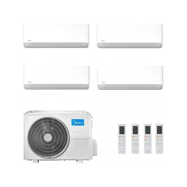 midea quadri split 9+12+12+12 btu breezeless e m4o-36fn8-q mscb1bu-09hrfn8 + 3x mscb1bu-12hrfn8 condizionatore r-32 wifi