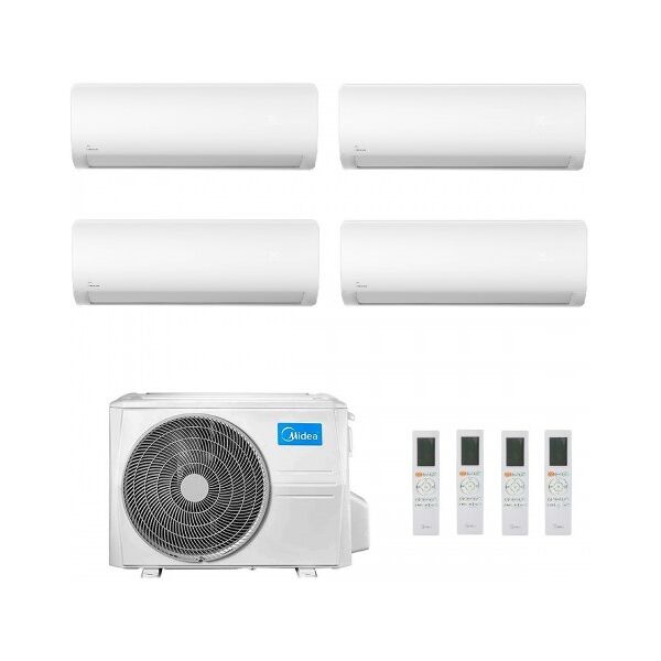 midea quadri split 9+9+9+9 btu xtreme pro wf m4o-36fn8-q con 4 unità msagbu-09hrfn8 condizionatore r-32 wifi a++ a+