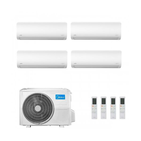 midea quadri split 9+9+9+12 btu xtreme pro green m4oe-28hfn8-q con 3 unità msagbu-09hrfn8/gr + msagbu-12hrfn8/gr condizionatore