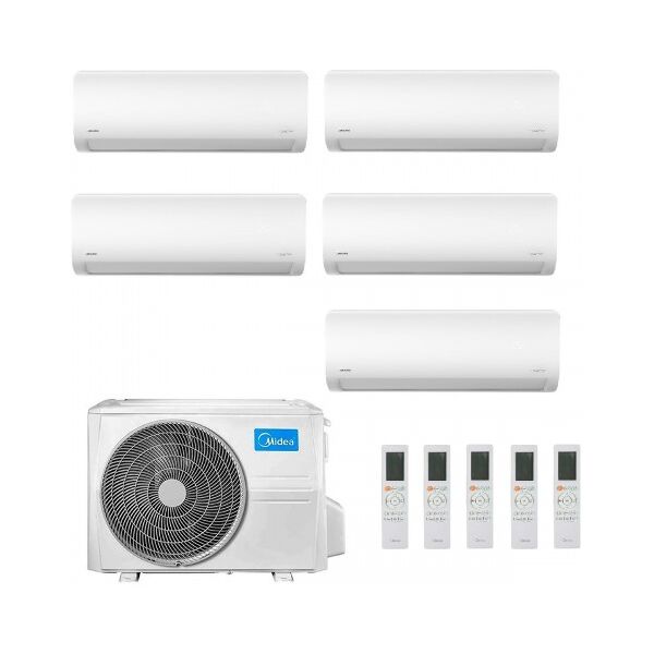 midea penta split 9+9+9+12+12 btu xtreme pro green m5oe-42hfn8-q 3x msagbu-09hrfn8/gr + 2 msagbu-09hrfn8/gr condizionatore r-32