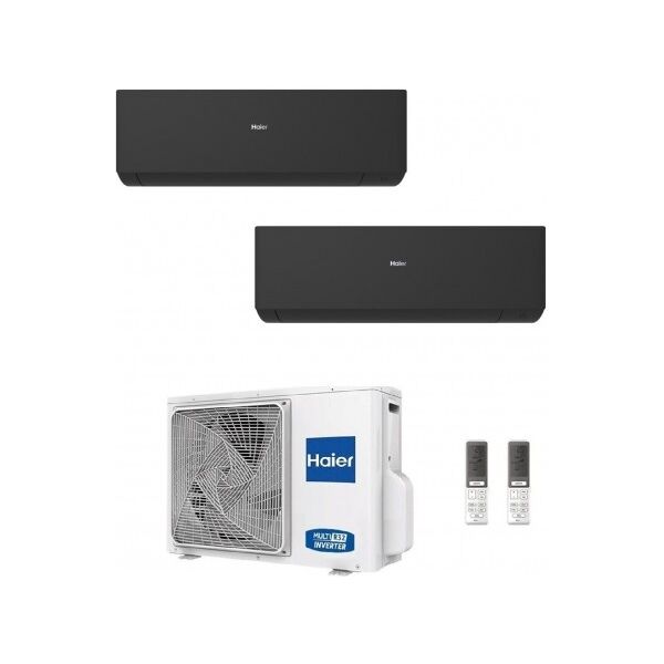 haier dual split 7+12 btu expert nero wifi 2.0+3.5 kw 2u50s2sm1fa-3 as20xcahra-mb as35xcahra-mb condizionatore r-32