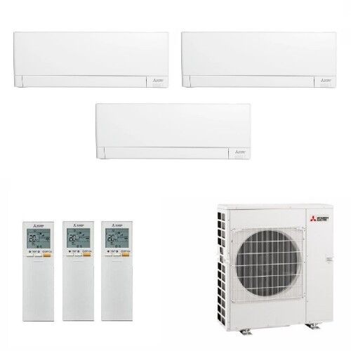 mitsubishi trial split 9+9+15 btu mxz-3f54vf3 msz-ay25vgkp msz-ay25vgkp msz-ay42vgkp condizionatore msz-ay bianco