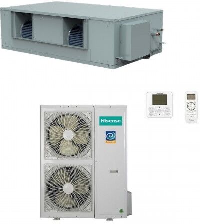 hisense mono split canalizzato 60000 btu aud175ux4rhh5 auw175u6rp4-t turbo climatizzatore 380 v trifase r-32 wifi opz