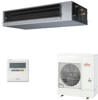 fujitsu mono split canalizzabile 54000 btu arxg54khtap aoyg54krta condizionatore kht media alta prevalenza r-32 trifase 380v