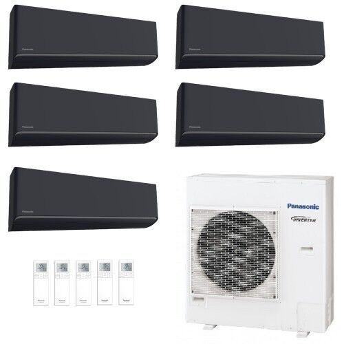 Panasonic Penta Split 7+7+7+7+9 CU-5Z90TBE Parete Serie XZ-H Etherea WiFi Condizionatore 2.0+2.0+2.0+2.0+2.5 kW Grafite