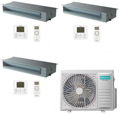 Hisense Climatizzatore Trial Split Canalizzato 9+9+9 Btu 3AMW62U4RJC ADT26UX4RBL8 ADT26UX4RBL8 ADT26UX4RBL8 2.5+2.5+2.5 kW