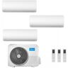 Midea Trial Split 9+9+24 Btu Xtreme Pro WF M4O-36FN8-Q con 2 unità MSAGBU-09HRFN8 + MSAGDU-24HRFN8 Condizionatore R-32 WiFi