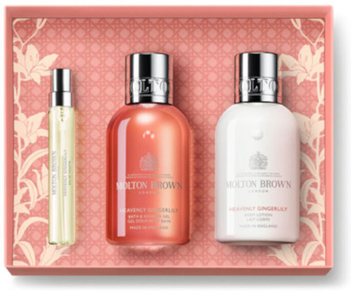 Molton Brown Heavenly Gingerlily Travel Gift Set 7,5 ML Eau de Toilette + 100 ML Body Lotion + 100 ML Shower Gel