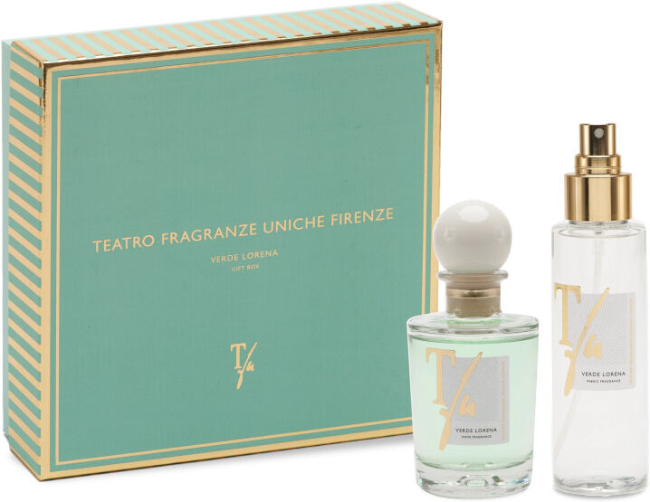 teatro fragranze uniche teatro fragranze uniche verde lorena 100 ml diffusore con bastoncini + 100 ml spray tessuto