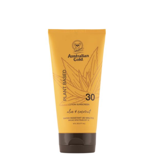australian gold plant based lotion sunscreen aloe & coconut spf 30 177 ml