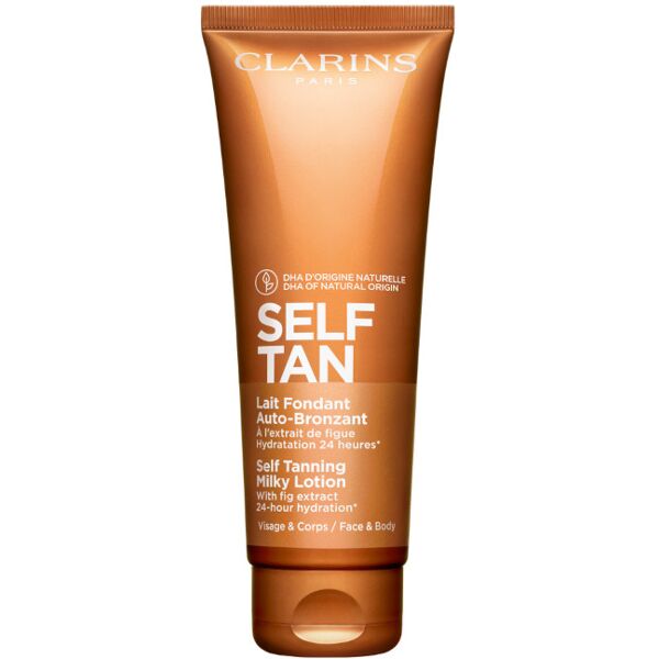 clarins self tan lait fondant auto-bronzant visage & corps 125 ml