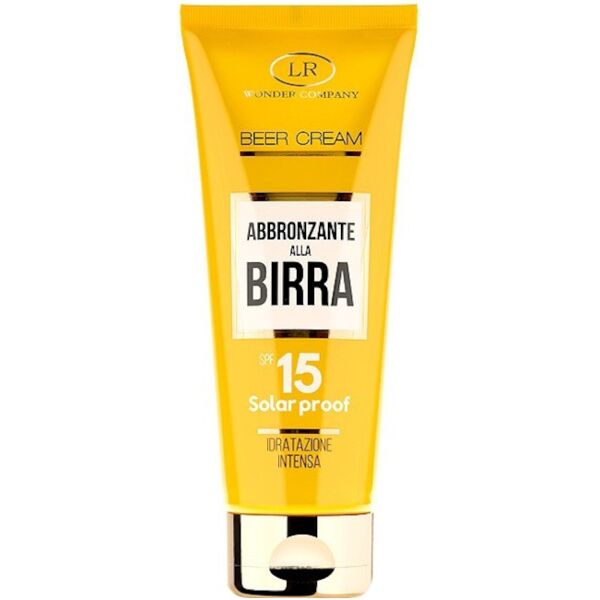 lr wonder company beer cream - abbronzante alla birra viso/corpo spf 15 100 ml