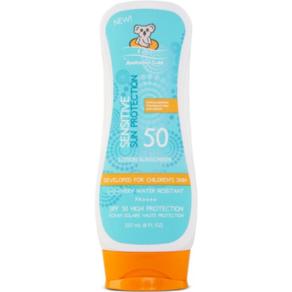 australian gold sensitive sun protection spf 50 kids 237 ml