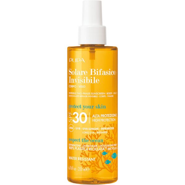 pupa solare bifasico invisibile spf 30 viso/corpo 200 ml