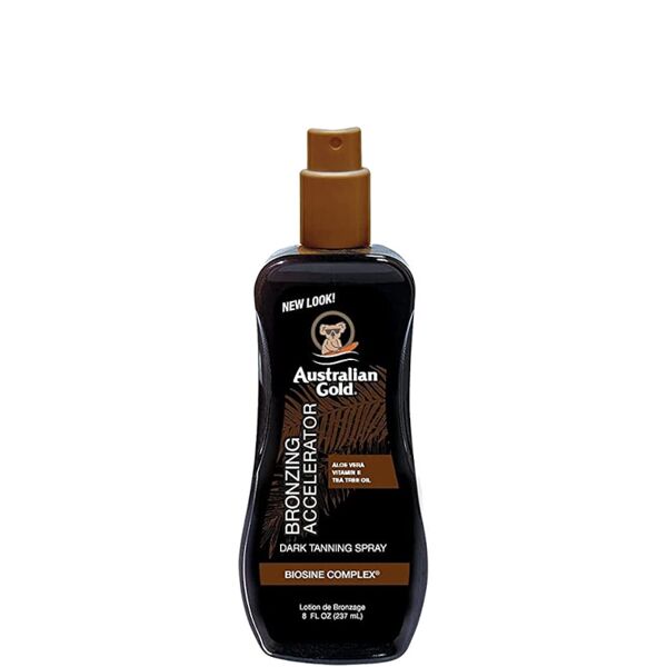 australian gold dark tanning accelerator spray gel with bronzers 237 ml