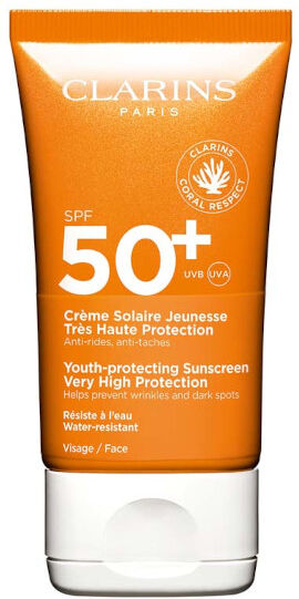 clarins crème solaire jeunesse très haute protection spf 50+ visage 50 ml