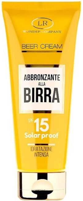 lr wonder company beer cream - abbronzante alla birra viso/corpo spf 15 100 ml