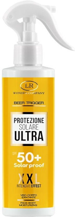 lr wonder company beer trigger spray - protezione solare ultra viso/corpo spf 50+ 150 ml