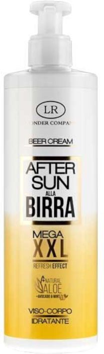 lr wonder company beer cream - after sun alla birra xxl viso/corpo 400 ml