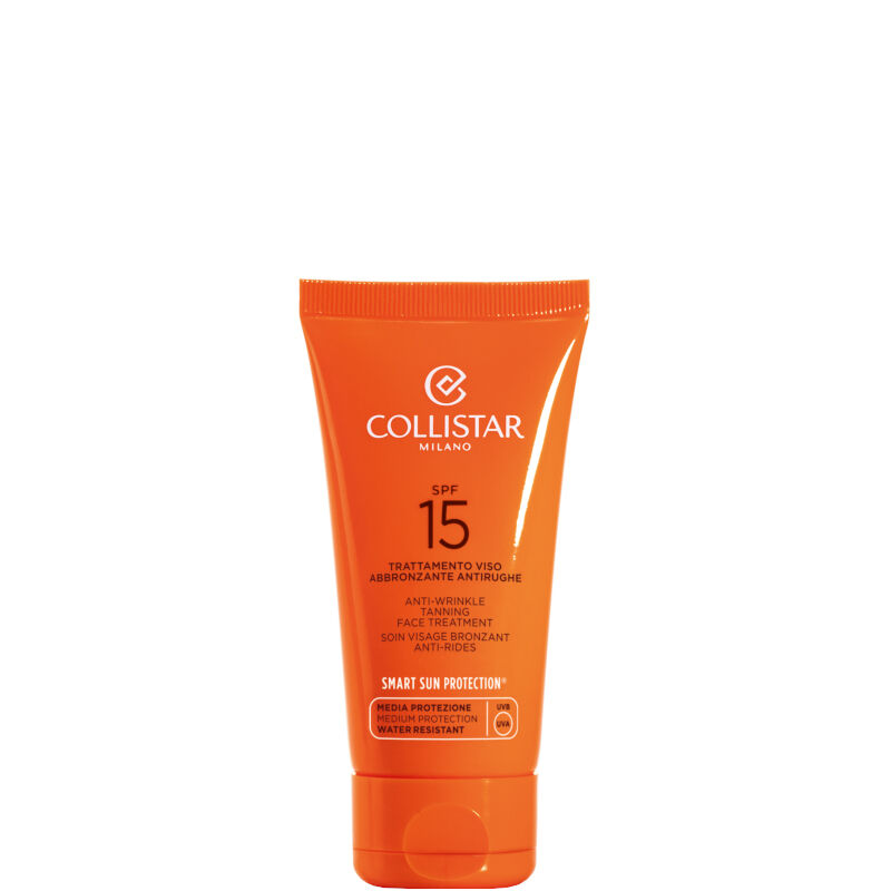 collistar trattamento viso abbronzante antirughe spf 15 difesa dna water resistant crema 50 ml