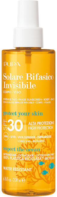 pupa solare bifasico invisibile spf 30 viso/corpo 200 ml