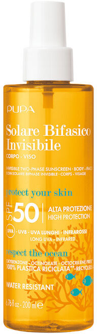 pupa solare bifasico invisibile spf 50 viso/corpo 200 ml