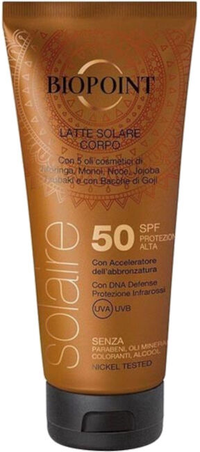 biopoint solaire latte solare corpo spf 50 200 ml