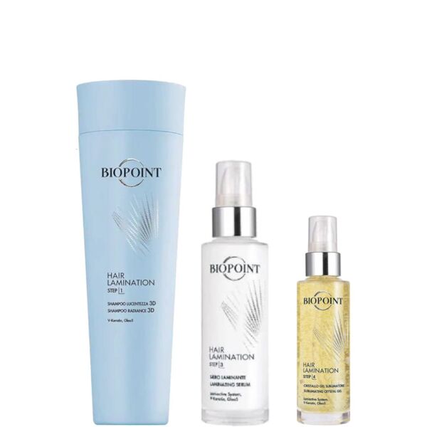 biopoint hair lamination shampoo lucentezza 3d confezione hair lamination kit