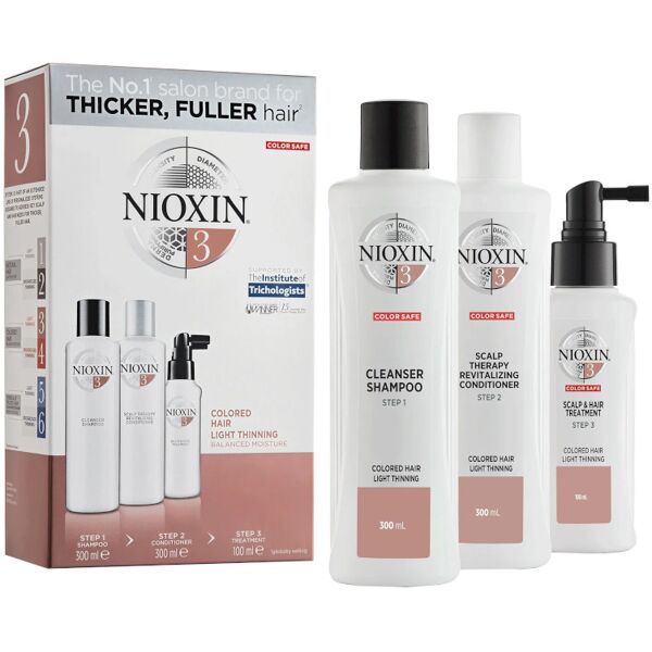 nioxin nioxin kit sistema 3 150 ml shampoo + 150 ml balsamo + 50 ml trattamento specifico