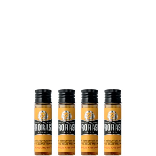 proraso wood and spice - olio ristrutturante barba 4 x 17 ml