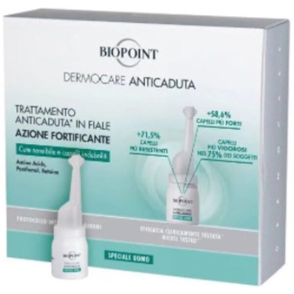 biopoint dermocare fiale anticaduta cute sensibile e capelli indeboliti speciale uomo 20 x 6 ml