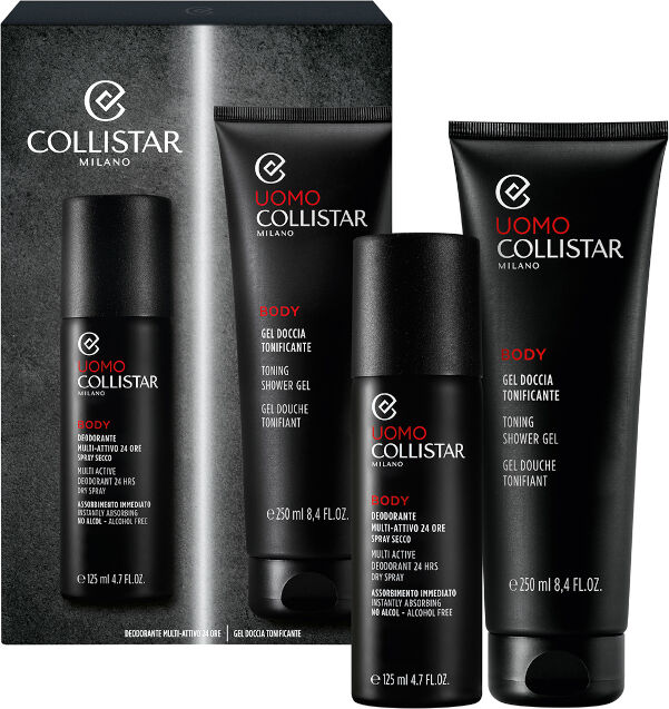 Collistar Gel Doccia Tonificante + Deodorante Multi-Attivo 24 Ore Spray Secco 250 ML Gel Doccia + 125 ML Deodorante Spray