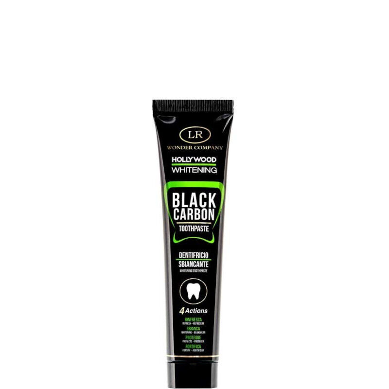 lr wonder company hollywood whitening black carbon - dentifricio sbiancante 75 ml