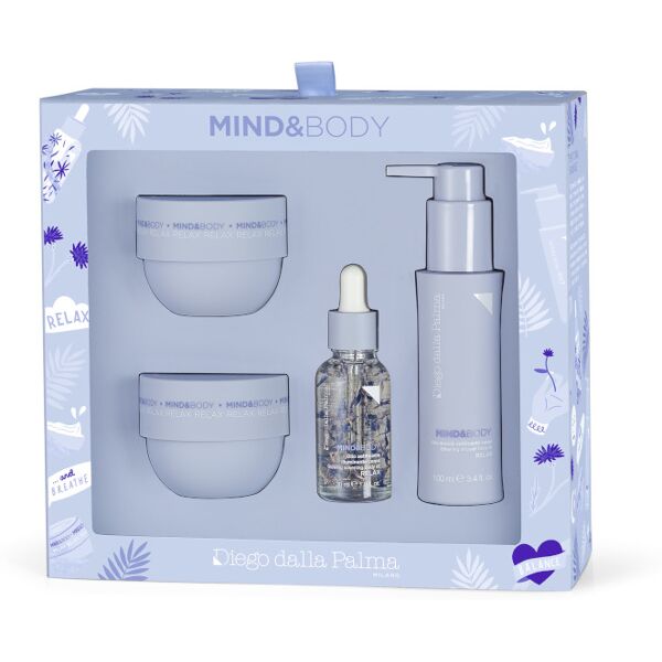 diego dalla palma mind&body confezione 100 ml scrub corpo + 100 ml olio doccia + 75 ml burro corpo + 30 ml olio corpo