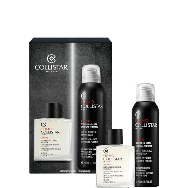 collistar dopobarba pelli sensibili anti rossore + schiuma da barba aderenza perfetta 100 ml lozione dopobarba + 200 ml schiuma da barba