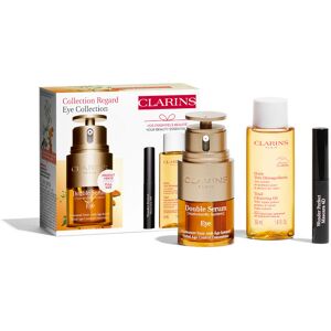 clarins double serum eye confezione 20 ml siero occhi + mini mascara wonder perfect nero + 50 ml olio detergente viso