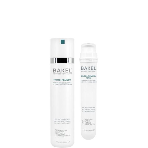 bakel bakel nutri-remedy crema anti-età globale per pelle da secca a molto secca case & refill 50 ml