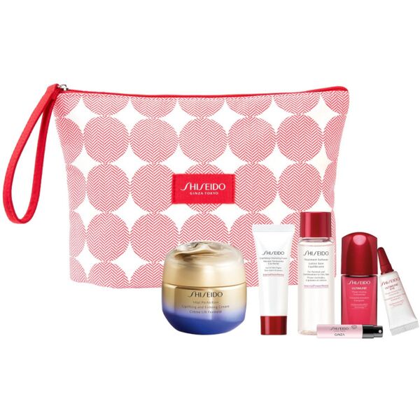 shiseido vital perfection - uplifting and firming cream confezione 50 ml crema viso + 15 ml detergente viso + 30 ml lozione viso + 10 ml siero viso +