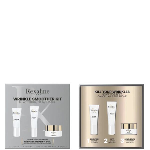 rexaline wrinkle smoother kit 20 ml crema viso giorno + 10 ml siero viso + 5 ml crema occhi