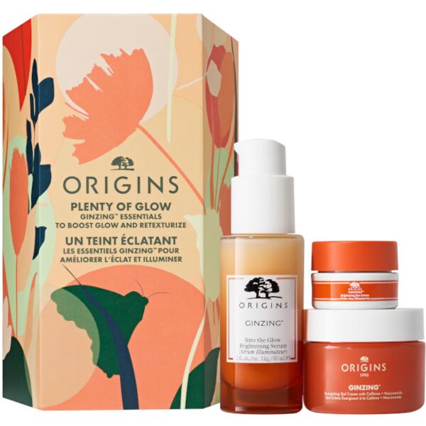 origins origins plenty of glow 30 ml siero viso + 30 ml crema viso + 5 ml crema occhi