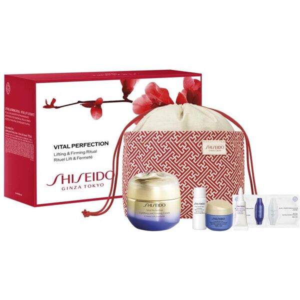 shiseido vital perfection - uplifting and firming cream confezione 50 ml crema viso giorno + 7 ml siero viso + 15 crema viso notte + 3 ml crema contor