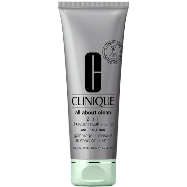 clinique all about clean - 2 in 1 charcoal mask + scrub 100 ml