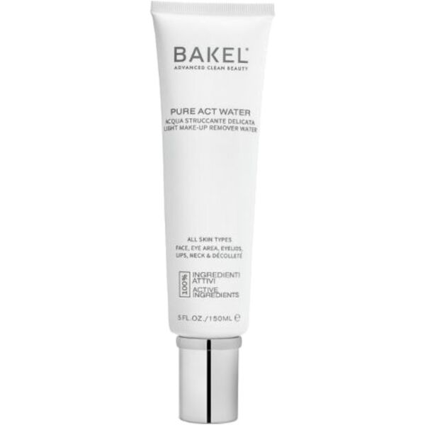 bakel bakel pure act water acqua struccante delicata viso, occhi, palpebra mobile, labbra, collo e décolleté 150 ml