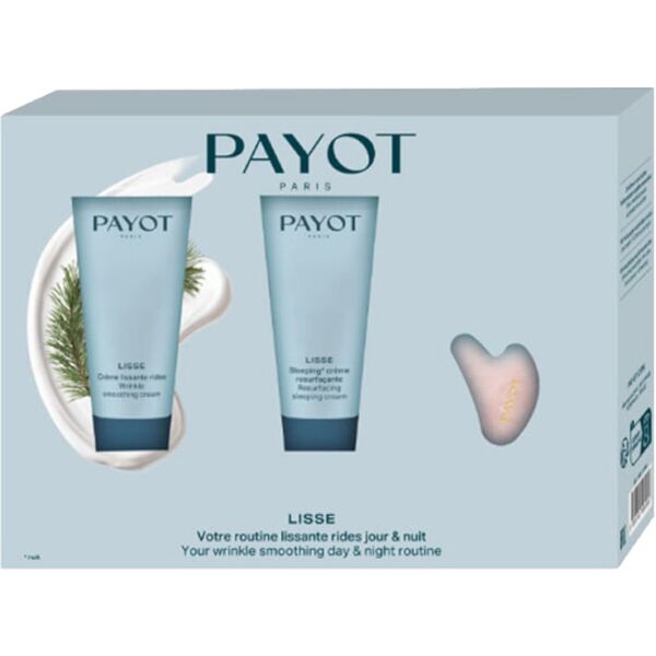 payot lisse - routine lissante rides jour & nuit 30 ml crema viso giorno + 30 ml crema viso notte + gua sha