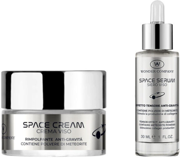 lr wonder company space cream - crema viso con polvere di meteorite confezione 50 ml crema viso giorno + 30 ml siero viso