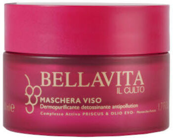 bellavita il culto priscus & olio evo - maschera viso detossinante 50 ml